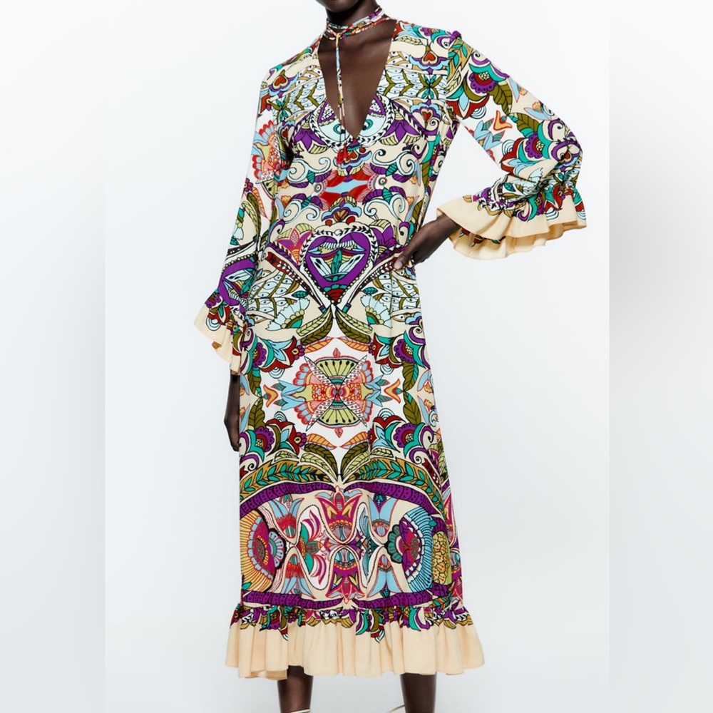Zara Midi Printed Dress